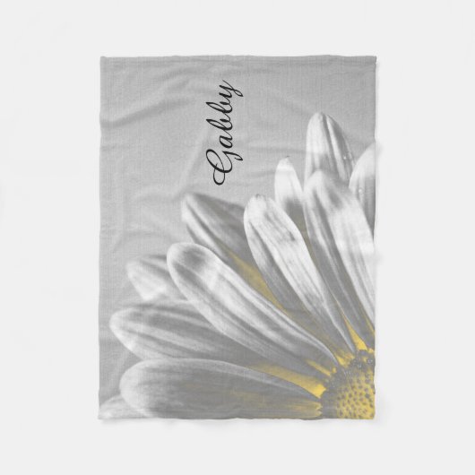 Gelbe Flora Highlights Fleecedecke (Vorderseite)