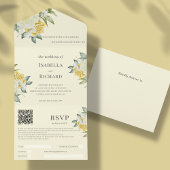 Gelbe Flora | HochzeitQR-Code-UAWG All In One Einladung