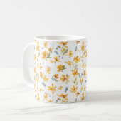 Gelbe Flora Kaffeetasse (Vorderseite Links)