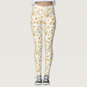 Gelbe Flora Leggings (Vorderseite)