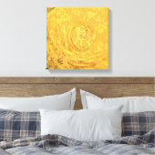 Gelbe Flora Leinwanddruck (Insitu (Schlafzimmer))