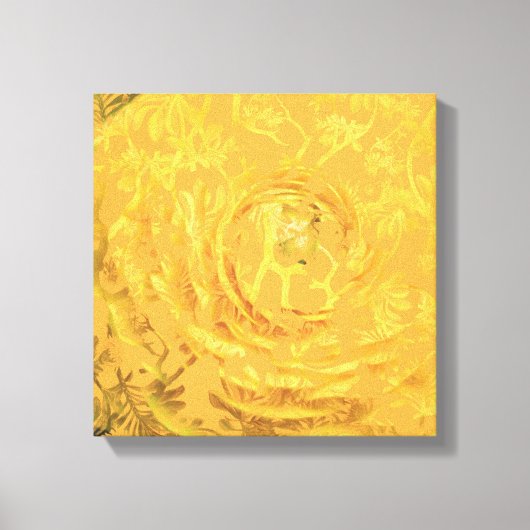 Gelbe Flora Leinwanddruck (Vorderseite)