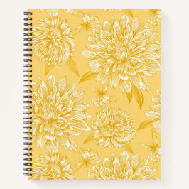 Gelbe Flora Notizblock
