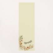 Gelbe Flora Yogamatte (Vorderseite)