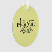 Gelbe Floral Austenite Bookish Ornament (Vorderseite)