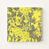 Gelbe Floral Monogramm Notizblock (Rückseite)