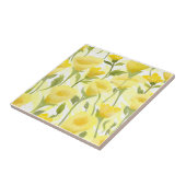 Gelbe floral wasserfarbene Malerei Fliese (Seite)