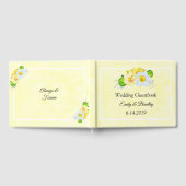 Gelbe florale Daffodia Hochzeit Gästebuch (Voll)