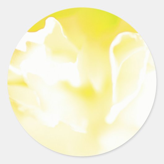 Gelbe florale Druckaufkleber Runder Aufkleber (Vorderseite)