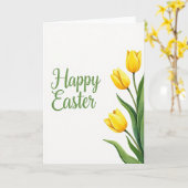 Gelbe Florale Frohe Ostern Karte (Gelbe Blume)