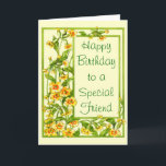 Gelbe florale Glückwunsch zum Geburtstag eines Son Karte<br><div class="desc">Die schöne Blume macht diese Geburtstagskarte zu einem ganz besonderen Erlebnis. Verse dich drinnen.</div>