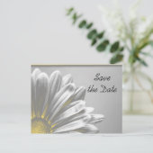 Gelbe florale Highlights Hochzeit speichern das Da Ankündigungspostkarte (Stehend Vorderseite)