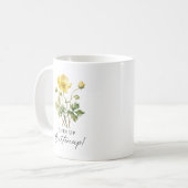 Gelbe florale Monografie des Butterchups Kaffeetasse (Vorderseite Links)