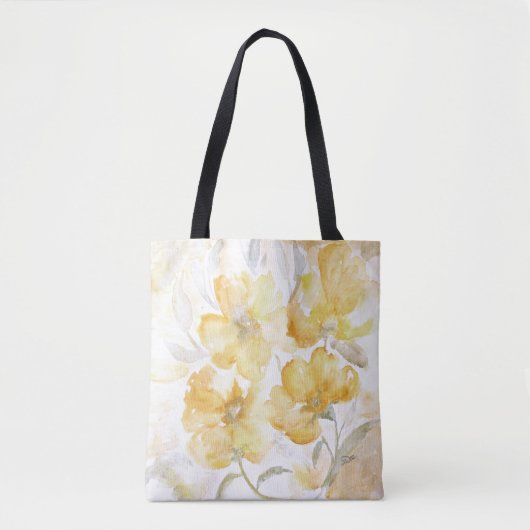 Gelbe florale Multiprint-Tasche Tasche (Vorderseite)