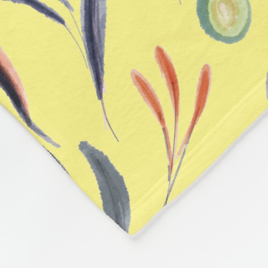 Gelbe florale PHANTASTISCHE MAMA mit FOTO Mutterta Fleecedecke (Ecke)