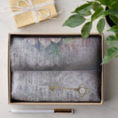 Gelbe florale Rose Viktorianische Ephemeride Dekou Seidenpapier (Geschenk)