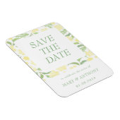 Gelbe florale Wasserfarbe Speichern Sie das Datums Magnet (Rechte Seite)