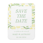 Gelbe florale Wasserfarbe Speichern Sie das Datums Magnet (Vertikal)