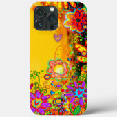 Gelbe florale Whimsistierende Inspirivity Personal Case-Mate iPhone Hülle (Rückseite)