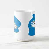 Gelbe Flossen-Thunfische Retro Kaffeetasse (Mittel)