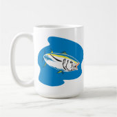 Gelbe Flossen-Thunfische Retro Kaffeetasse (Links)