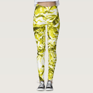 Gelbe Folie Leggings