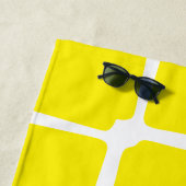 Gelbe Formen Quadrate fett asymmetrisch Strandtuch (Beispiel)
