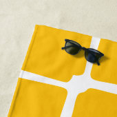 Gelbe Formen Quadrate fett asymmetrisch Strandtuch (Beispiel)