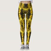 Gelbe Formen und dunkle Tiefe. Leggings (Vorderseite)