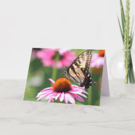 Gelbe Frack-Schmetterlingskarte Karte