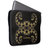 Gelbe Fraktal-Curlen Laptop-Sieb Laptopschutzhülle (Vorne Rechts)