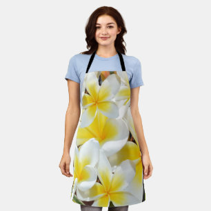 Gelbe Frangipani Bouquet, Volldruckerei Schürze