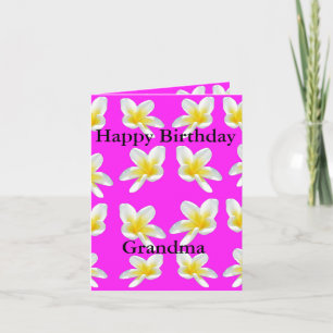 Gelbe Frangipanis auf Rosa, Karte
