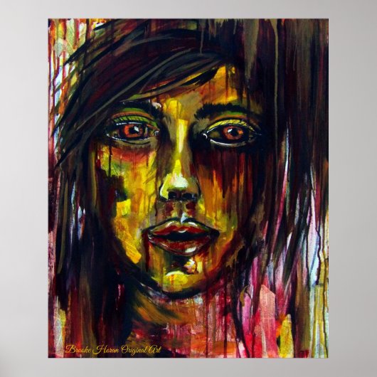 Gelbe Frau Poster (Vorne)