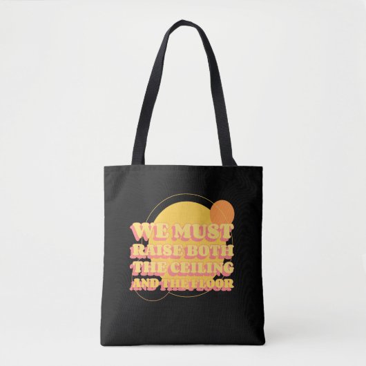 Gelbe Frauenrechte Höhen und Tiefen Tasche (Vorderseite)