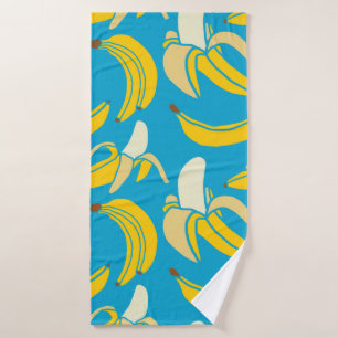Gelbe frische Frucht tropische Banane nahtlose Pat Badehandtuch