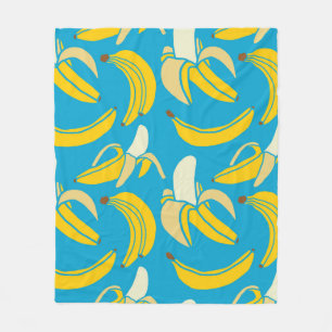 Gelbe frische Frucht tropische Banane nahtlose Pat Fleecedecke