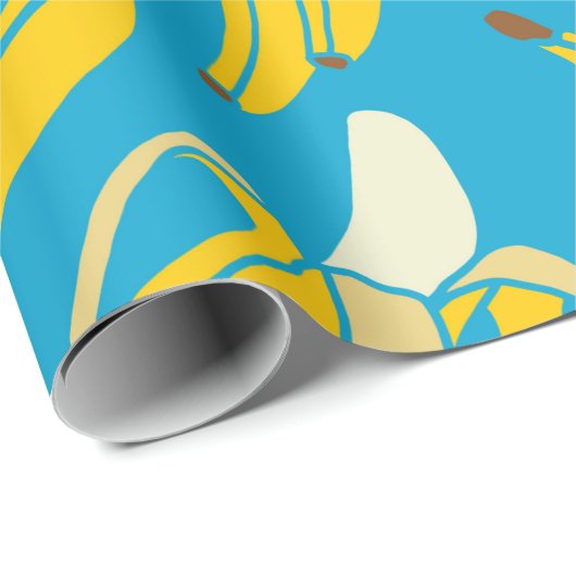 Gelbe frische Frucht tropische Banane nahtlose Pat Geschenkpapier (Rolleneckpunkt)