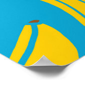 Gelbe frische Frucht tropische Banane nahtlose Pat Poster (Ecke)