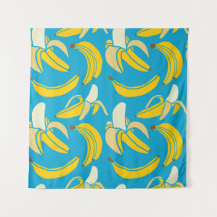 Gelbe frische Frucht tropische Banane nahtlose Pat Wandteppich