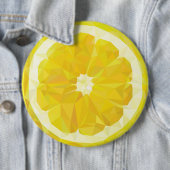 Gelbe, frische saure Zitronenscheibe, modern Button (Beispiel)