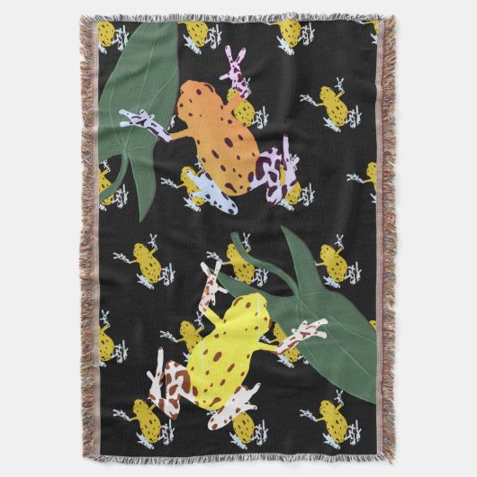 Gelbe Frösche Decke (Vorderseite Vertikal)