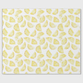 Gelbe Frucht Ananas Geburtstag Geschenkpapier (Flach)