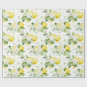 Gelbe Frucht Zitronen Geschenkpapier (Flach)