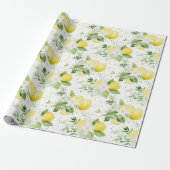 Gelbe Frucht Zitronen Geschenkpapier (Ungerollt)
