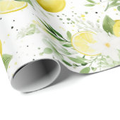 Gelbe Frucht Zitronen Geschenkpapier (Rolleneckpunkt)