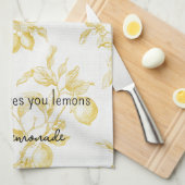 Gelbe Frucht Zitronen Machen Limonade Geschirrtuch (Viertel Falte)