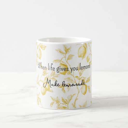 Gelbe Frucht Zitronen Machen Limonade Kaffeetasse (Mittel)