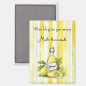 Gelbe Frucht Zitronen Machen Limonade Magnet (Vorderseite/Rückseite)