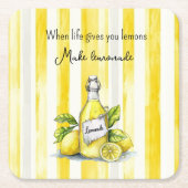 Gelbe Frucht Zitronen Machen Limonade Rechteckiger Pappuntersetzer (Vorderseite)